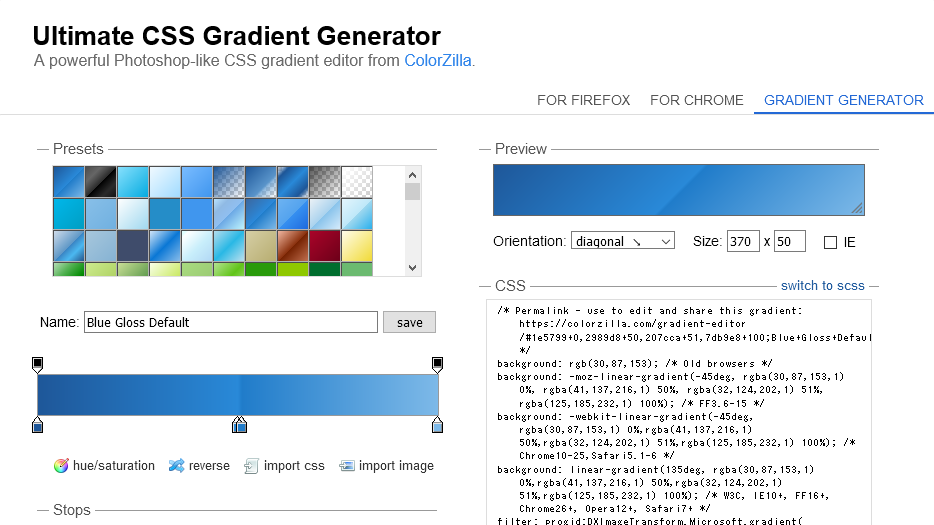 Ultimate CSS Gradient Generator